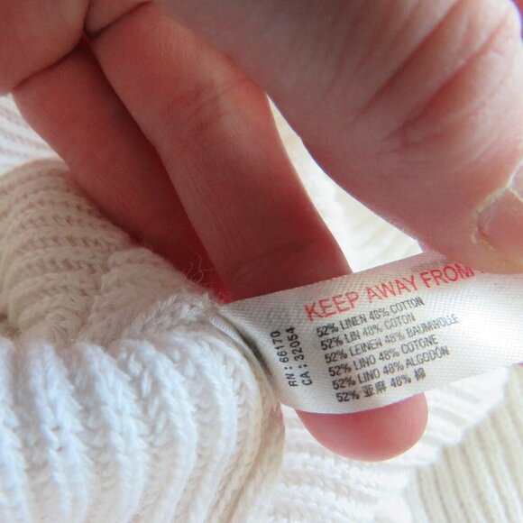 FREE PEOPLE BEACH Picnic Sweater Mini Dress Ribbed White Comfy Boho Coastal Sz M - Picture 6 of 15